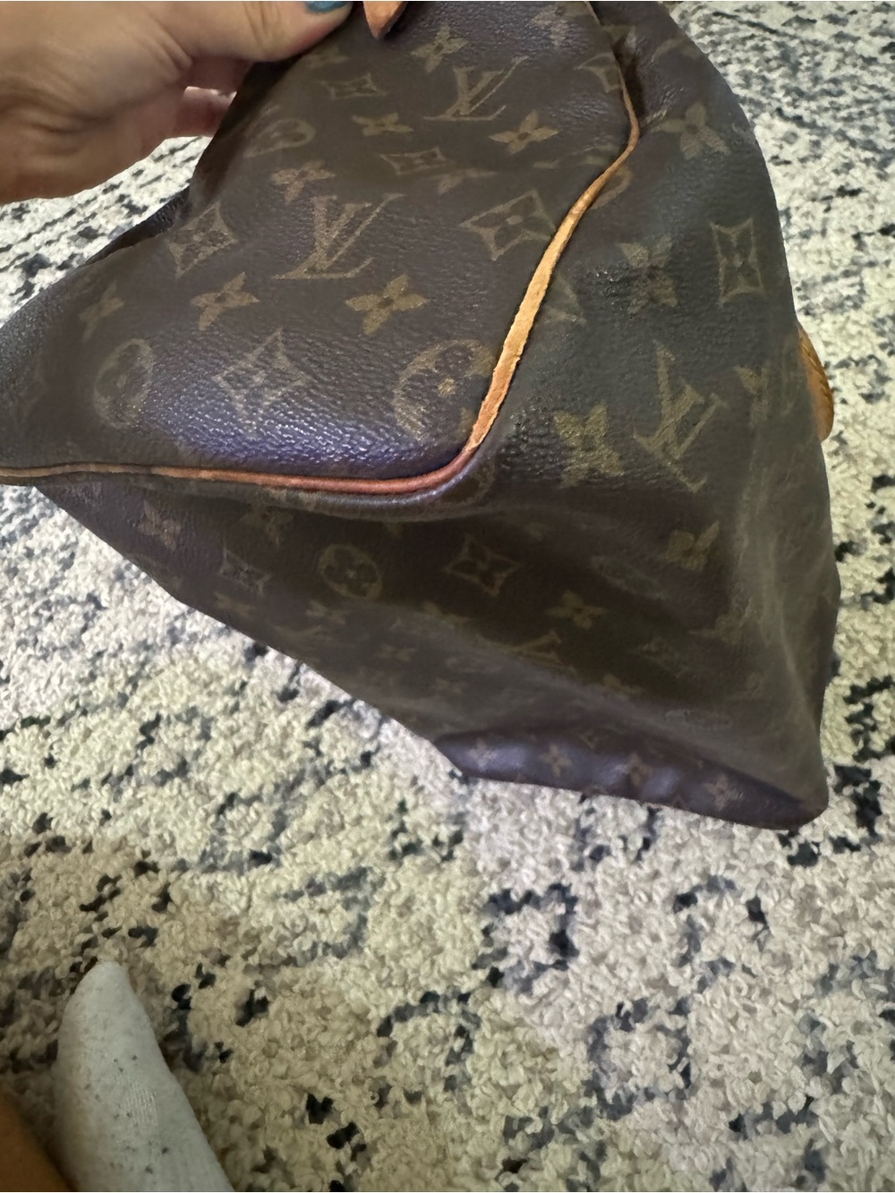 Louis Vuitton Monogram Speedy Top 30 Handle Bag - Brown/Gold/Tan - Picture 6 of 14